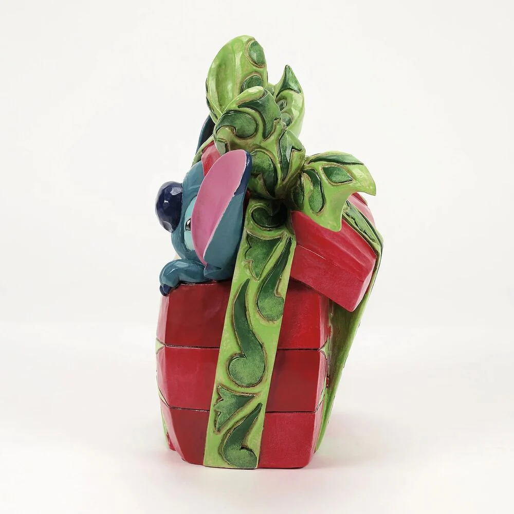 Jim Shore Disney Traditions - Stitch Tearing Christmas Present - Holiday Mischief - Image 2