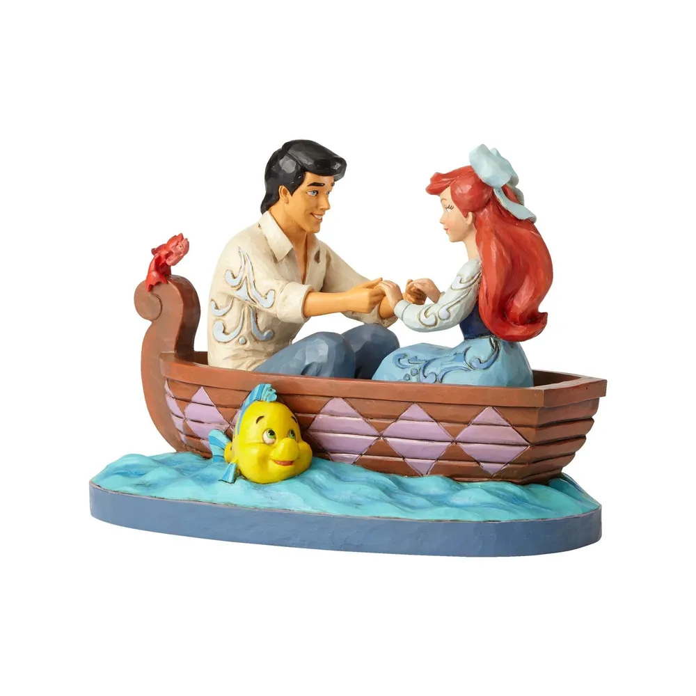 Jim Shore Disney Traditions - The Little Mermaid Ariel and Prince Eric - Waiting For A Kiss - Image 2