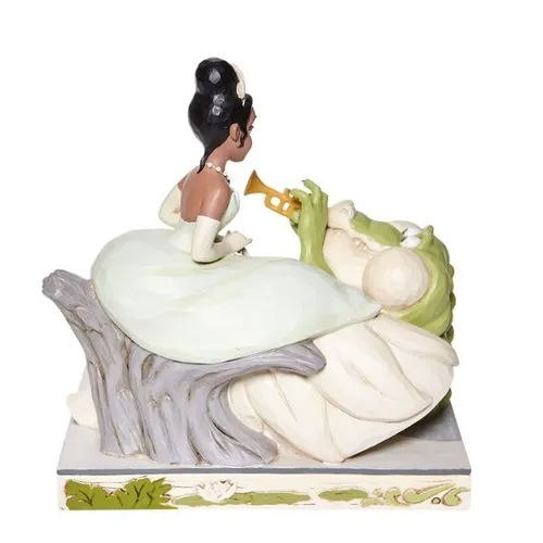 Jim Shore Disney Traditions - The Princess and The Frog Tiana and Louie - Bayou Beauty White Woodland - Image 2