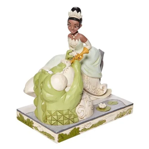 Jim Shore Disney Traditions - The Princess and The Frog Tiana and Louie - Bayou Beauty White Woodland - Image 4