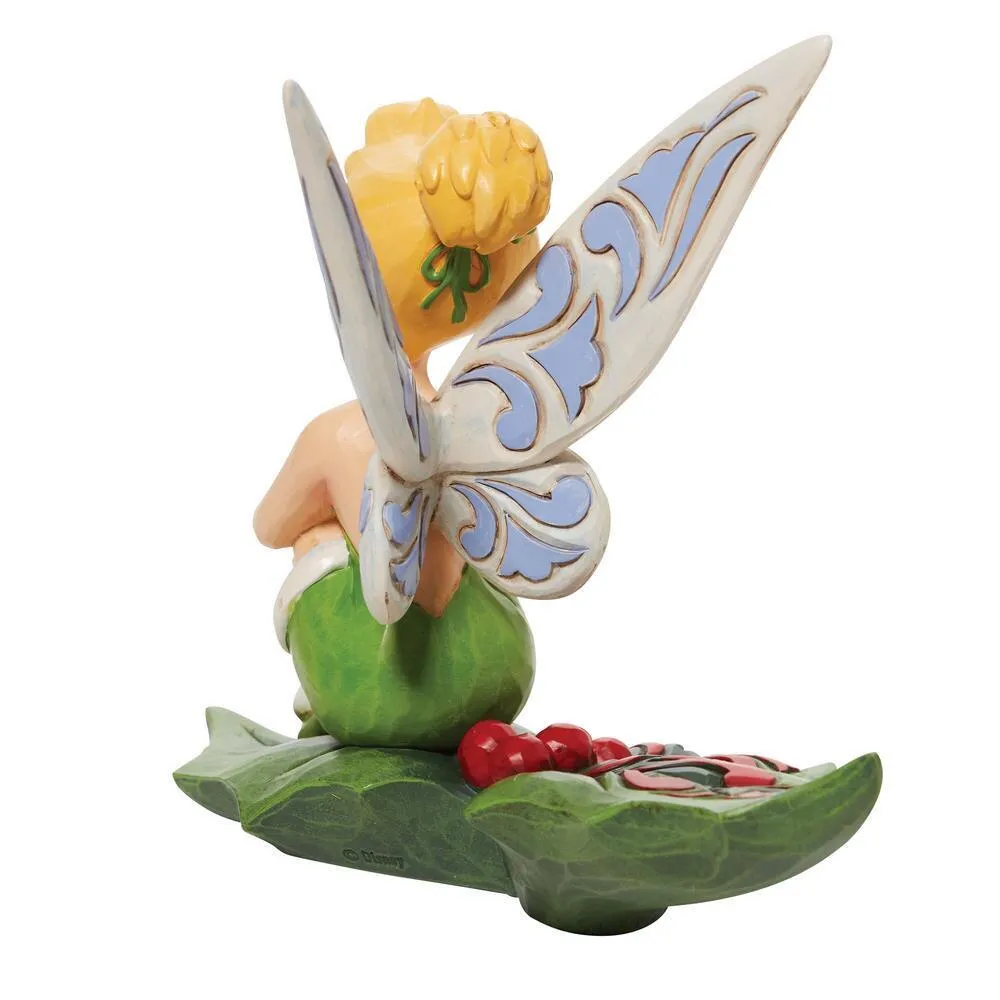 Jim Shore Disney Traditions - Tinkerbell Christmas - Sitting On Holly - Image 2
