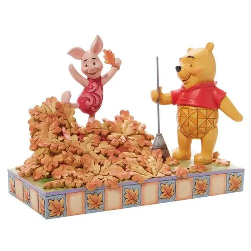 Jim Shore Disney Traditions - Winnie the Pooh and Piglet - Jumping into Fall - Image 2