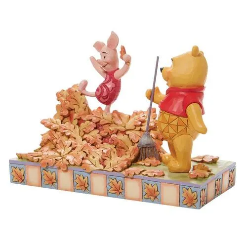 Jim Shore Disney Traditions - Winnie the Pooh and Piglet - Jumping into Fall - Image 3