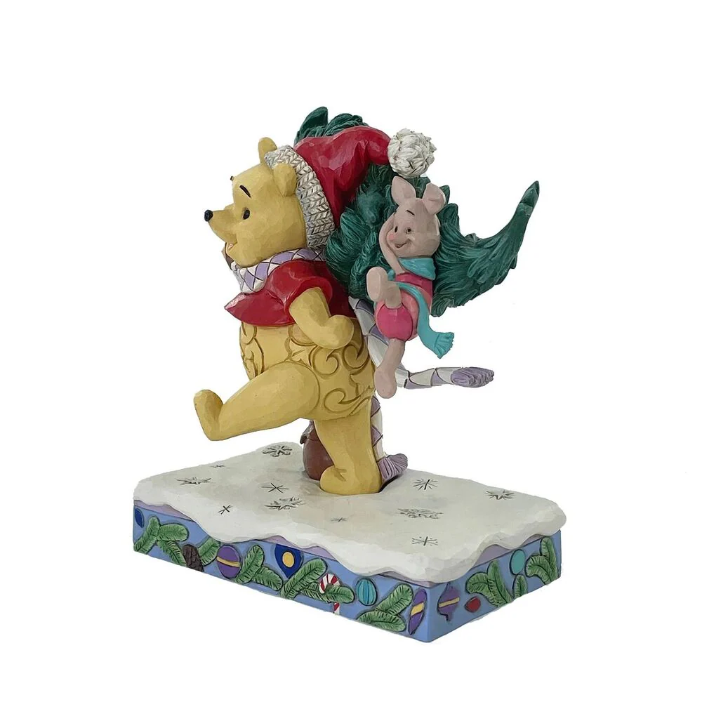 Jim Shore Disney Traditions - Winnie the Pooh Christmas - Pooh with Tree - A Tree For Two - Image 4