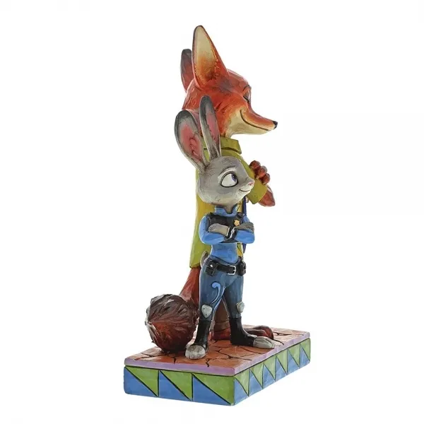 Jim Shore Disney Traditions - Zootopia Judy and Nick Partners In Crime-Fighting Figurine - Image 2