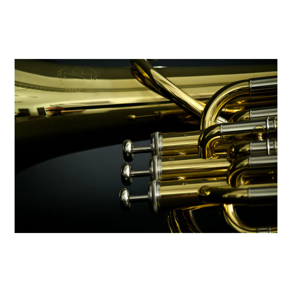 John Packer JP173S Bb Baritone Horn Silver Student Instrument - Brass Lacquer - Image 2