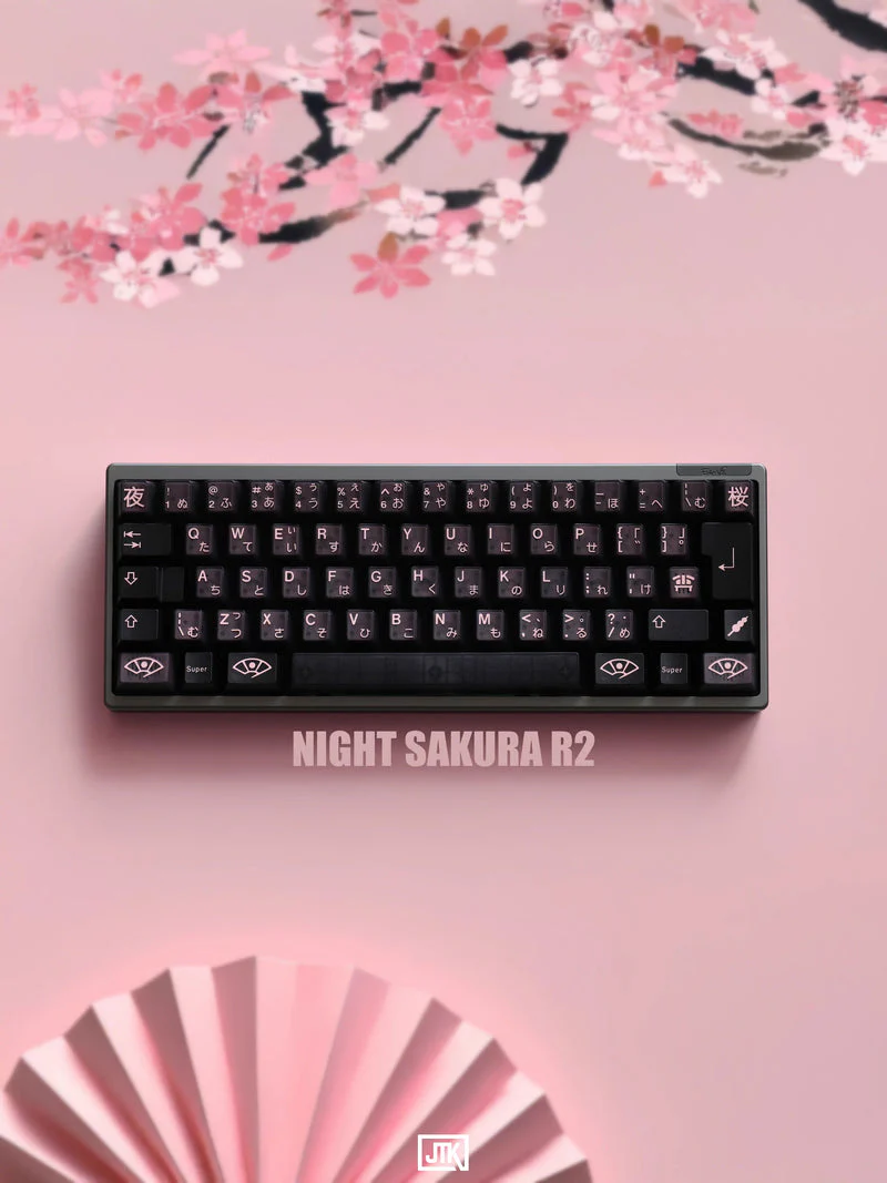 JTK NightSakura Cherry Profile Keycap Set (R2 Translucent Kit) - Image 3