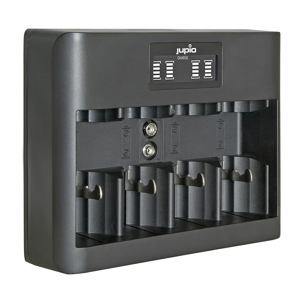 Jupio All-In-One USB Charger with LCD Screen For AA/AAA/C/D/9V Batteries