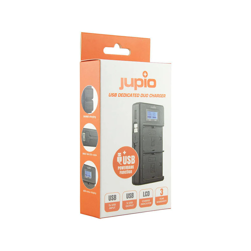 Jupio Dedicated Duo USB Charger with LCD For Canon LP-E12 Batteries - Image 2