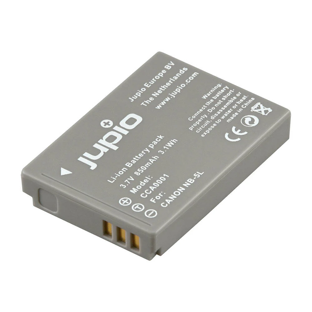 Jupio Li-Ion 3.7V 850mAh Rechargeable Battery For Canon NB-5L Camera