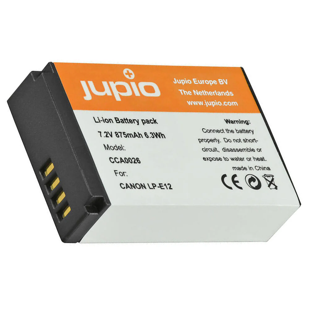 Jupio Li-Ion 7.2V 875mAh Rechargeable Battery For Canon LP-E12 Camera - Image 2
