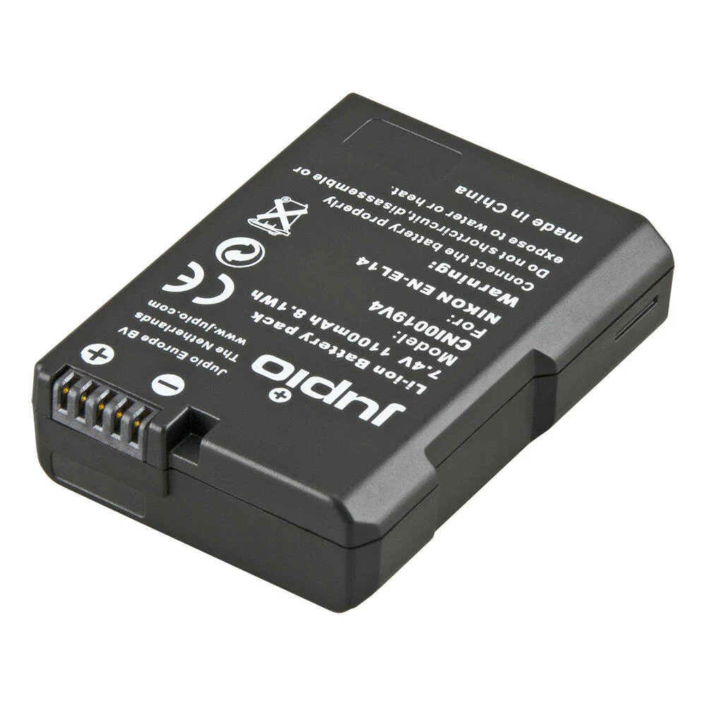Jupio Li-Ion 7.4V 1100mAh Rechargeable Battery For Nikon EN-EL14 Camera