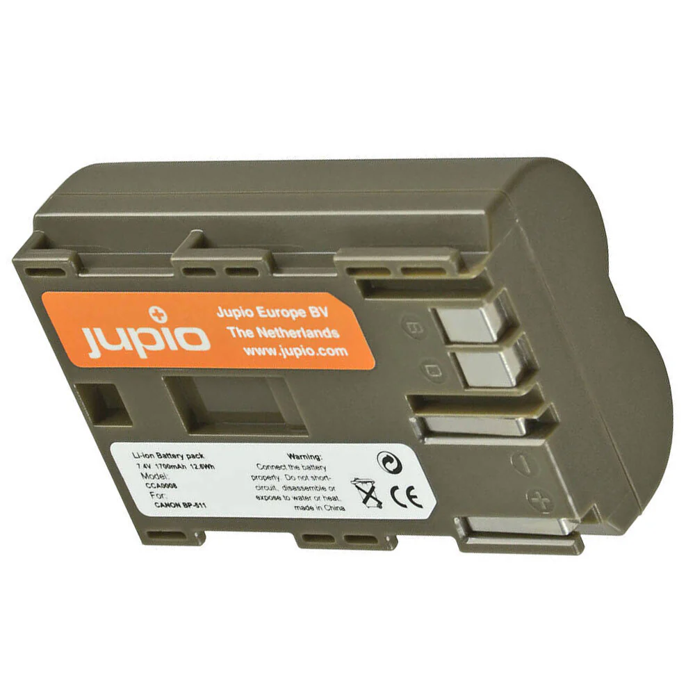 Jupio Li-Ion 7.4V 1700mAh Rechargeable Battery For Canon BP-511/511A Camera - Image 2