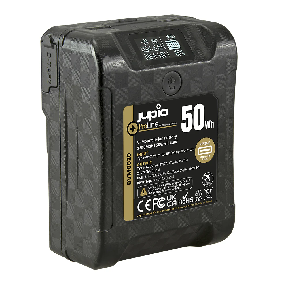Jupio ProLine 50W/3350mAh Extreme V-Mount Li-Ion Battery For Camera