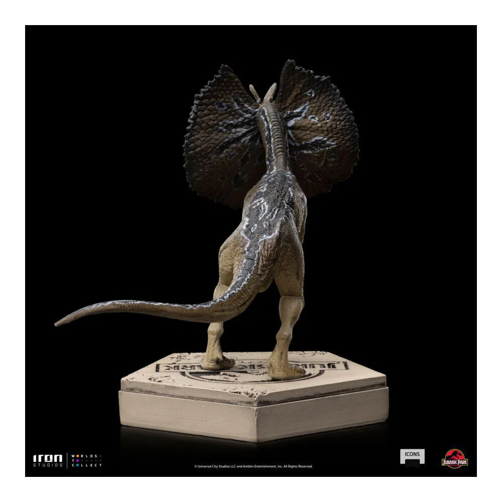 Jurassic Park Dilophosaurus Statue Action Figure Toy 4.9in - Image 4
