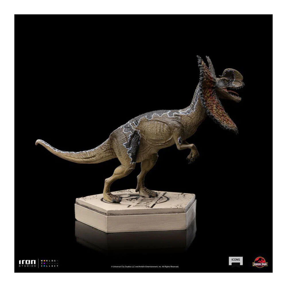 Jurassic Park Dilophosaurus Statue Action Figure Toy 4.9in - Image 5