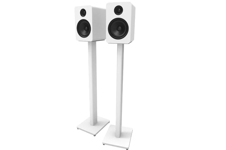 Kanto ST34W 34" Universal Bookshelf Speaker Floor Stand Pair (White) - Image 5