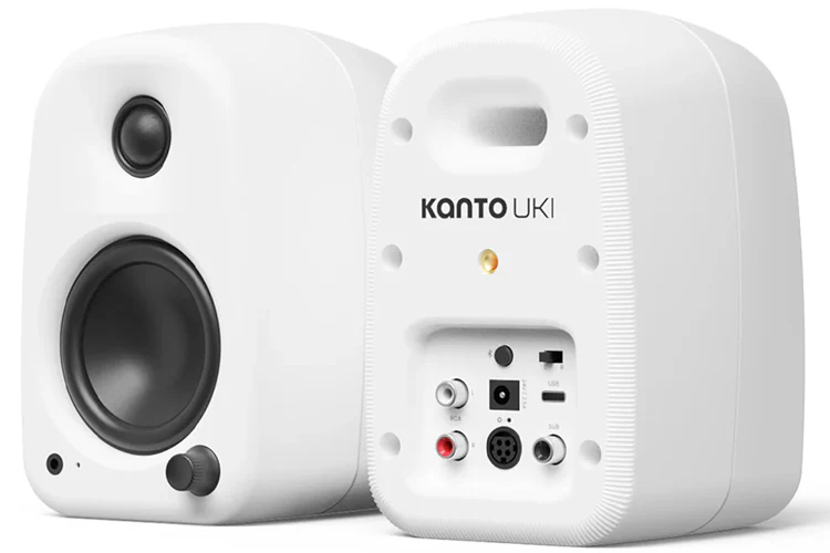 Kanto UKI 100W Desktop Speakers with Bluetooth (Matte White) - Image 3
