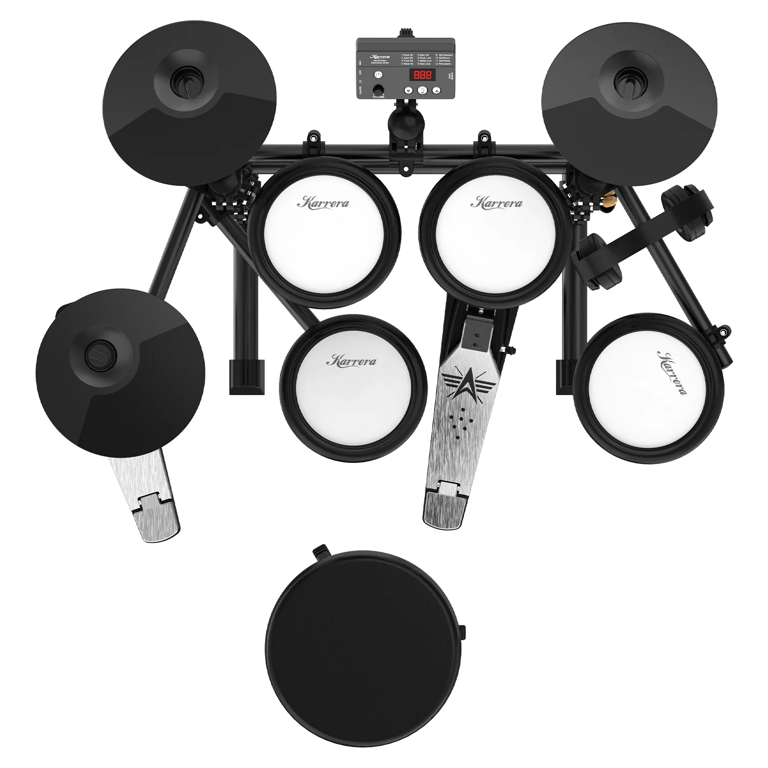 Karrera TDX-16 Electronic Drum Kit with LCD and Mesh Pads - Image 5