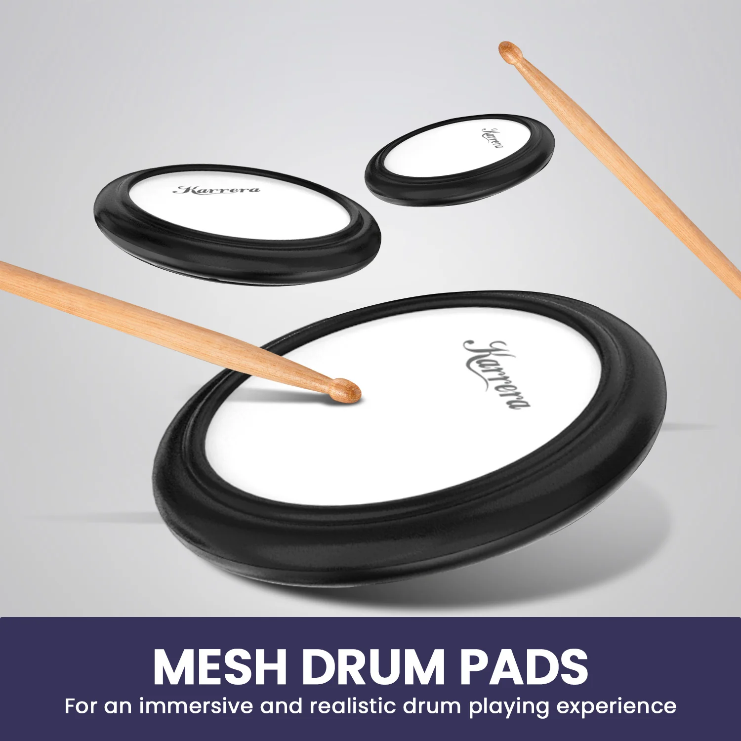 Karrera TDX-16 Electronic Drum Kit with LCD and Mesh Pads - Image 6