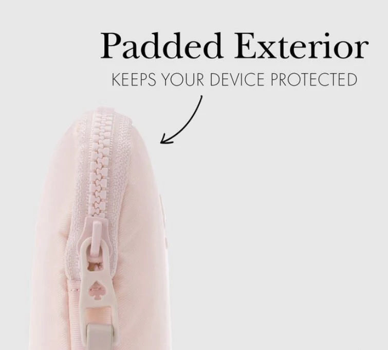 Kate Spade Chalk Pink Puffer Sleeve for 14" Laptop - Image 3