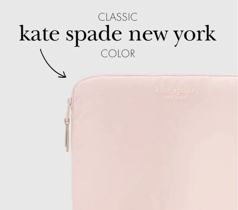 Kate Spade Chalk Pink Puffer Sleeve for 14" Laptop - Image 4