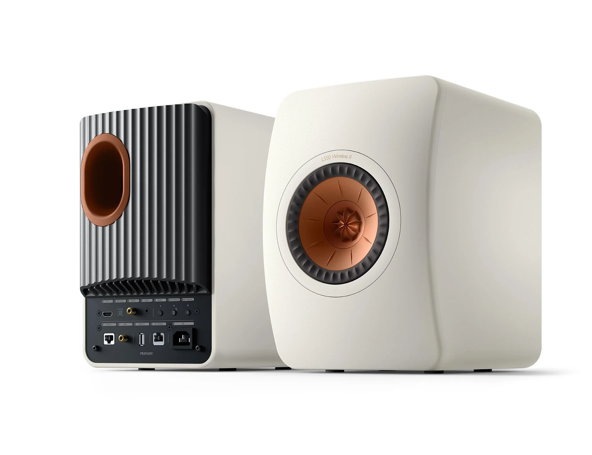 KEF LS50 II Wireless HiFi Speakers Pair (Mineral White) - Image 2