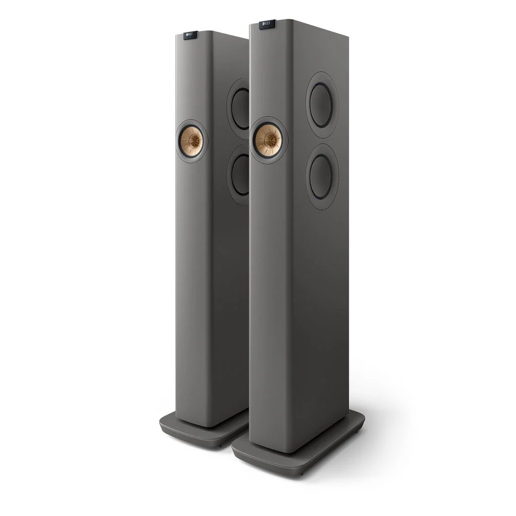 KEF LS60 Wireless Hifi Speakers Pair (Titanium Grey)