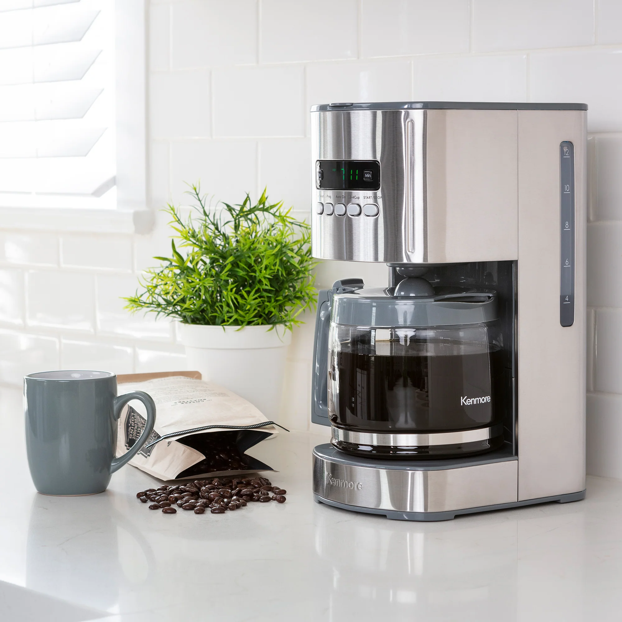 Kenmore Drip Coffee Maker 12‑Cup Silver - Image 2