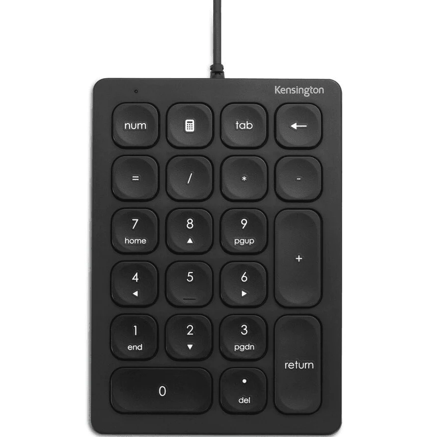 Kensington Numpad Number Keypad Wired Keyboard Numeric Black