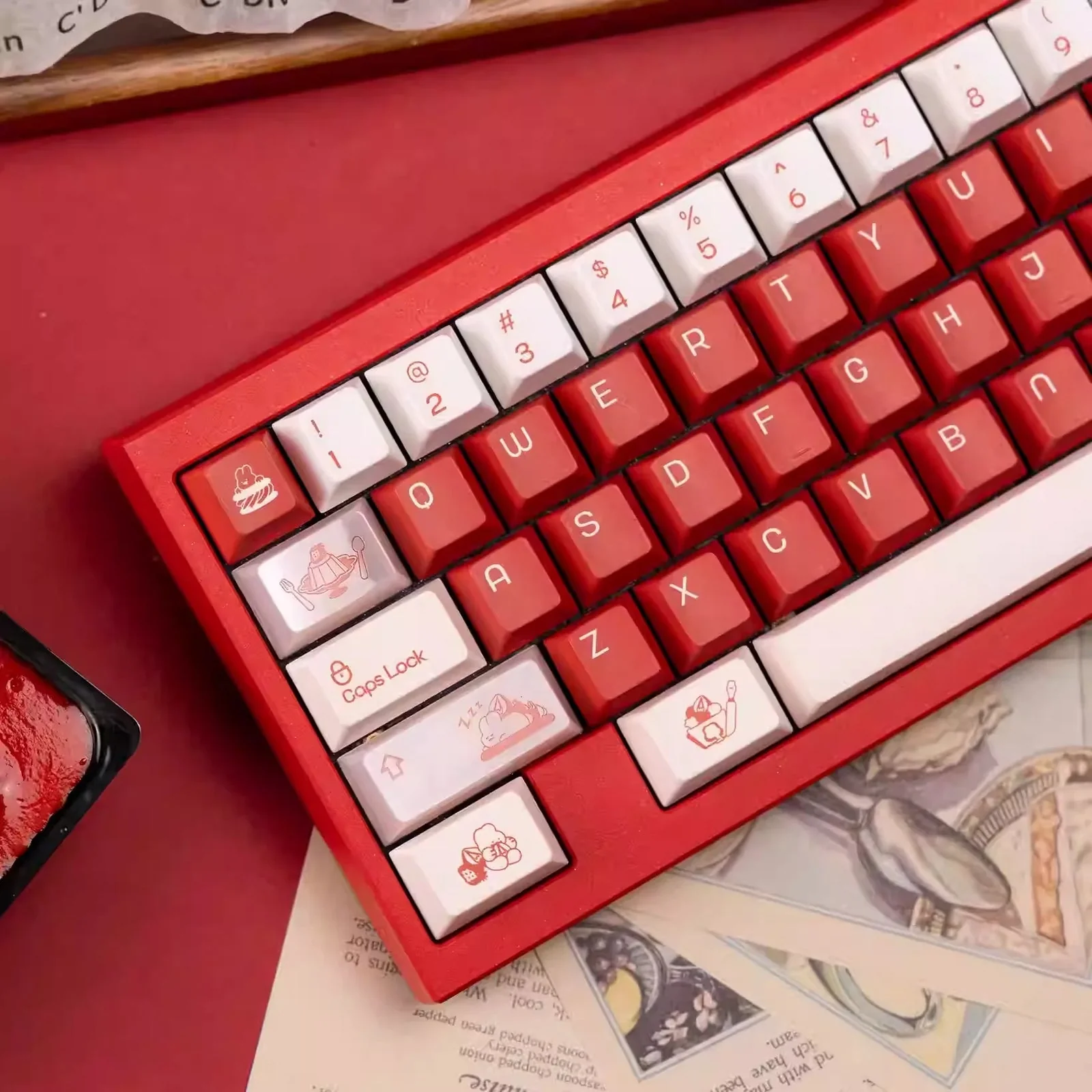 KeyByeLab Bunny Berry Cherry Profile PBT+PC Keycap Set - Image 4