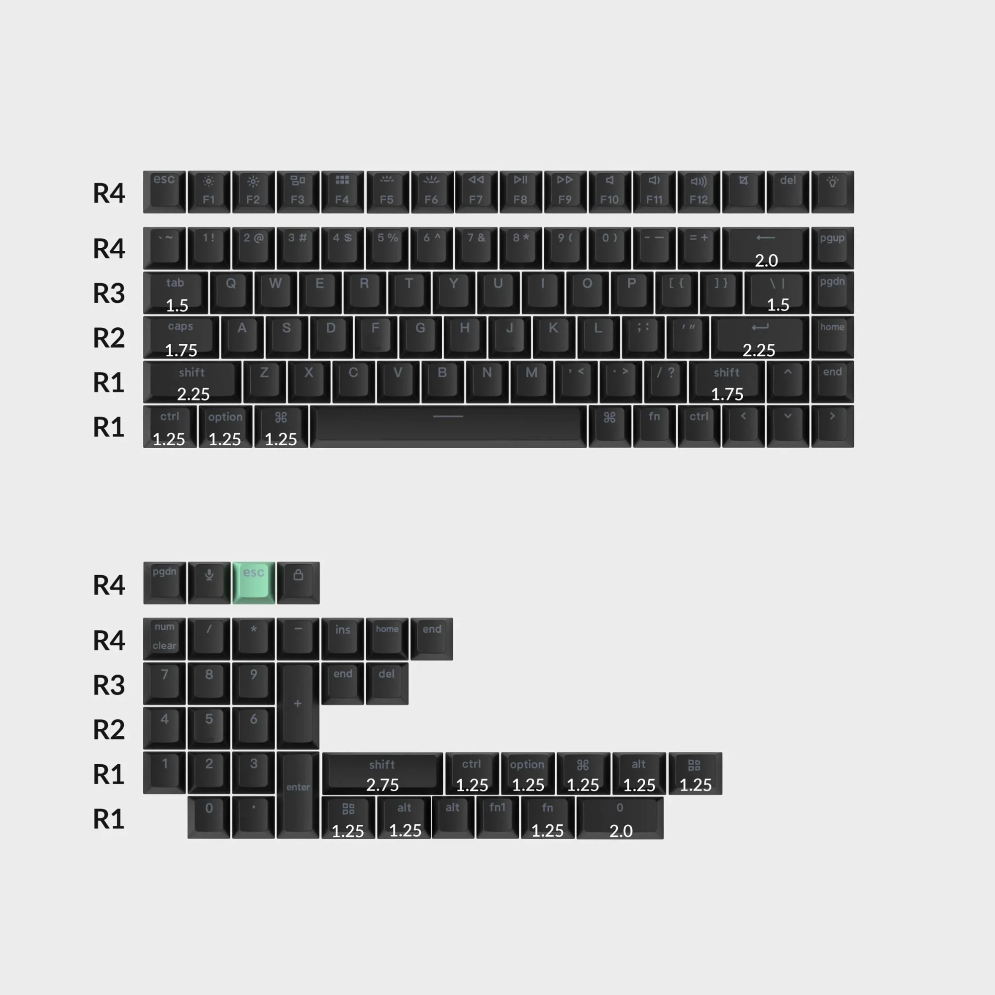 Keychron Cherry Profile Double-Shot PBT Shine-Through Keycap Set 121 keys - Image 2