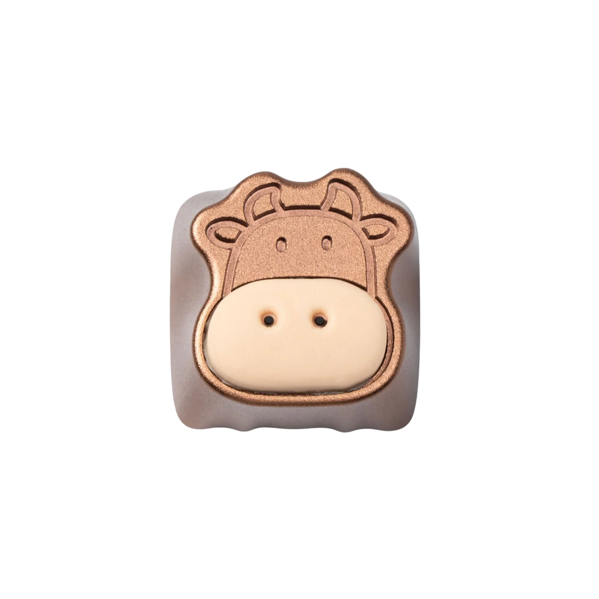 Keychron Cute Cows Aluminum Alloy Artisan Keycap 1u (Brown) - Image 2