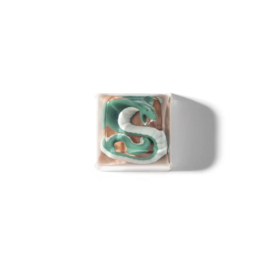 Keychron Magic Animal Green Snake Resin Artisan Keycap 1u - Image 2