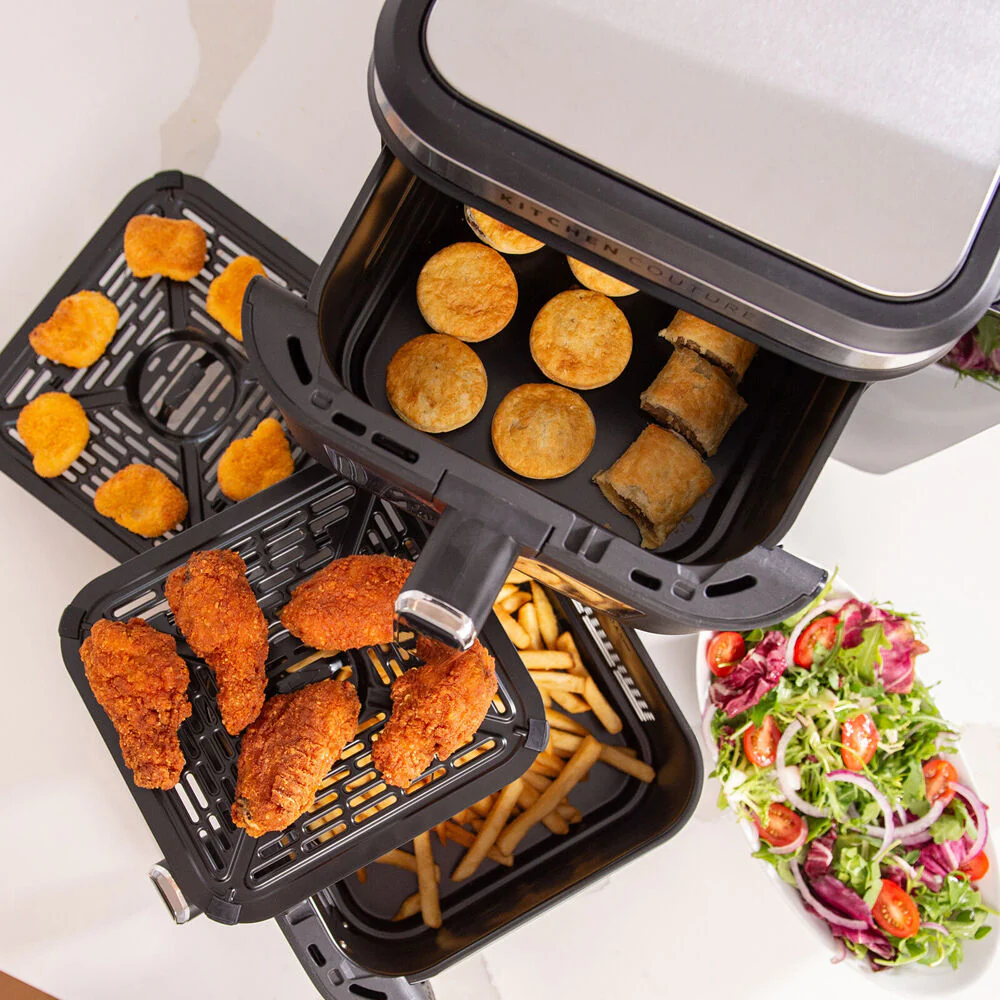 Kitchen Couture Clear View Vertex Dual Draw Air Fryer Black 11L - Image 4