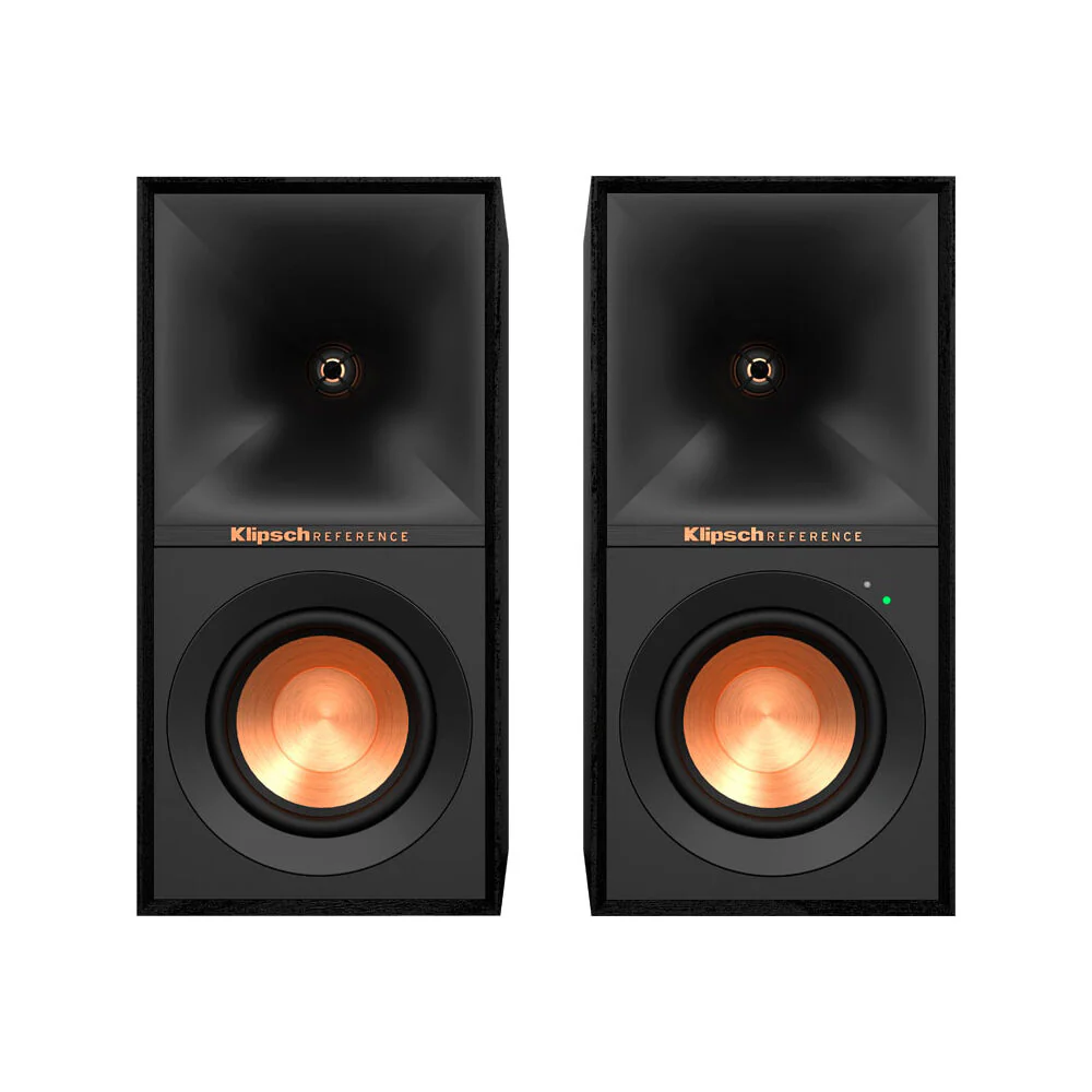 Klipsch R-40PM Powered Wireless Bluetooth Bookshelf 70W Speakers (2x) Black