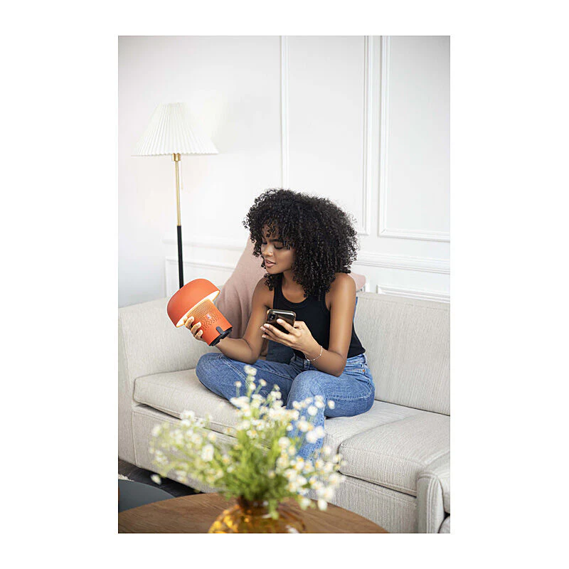 Kooduu Sensa Play Lamp/Bluetooth Speaker in Orange - Image 5