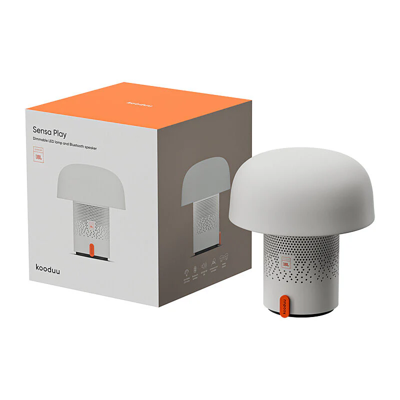 Kooduu Sensa Play Lamp/Bluetooth Speaker in White - Image 3