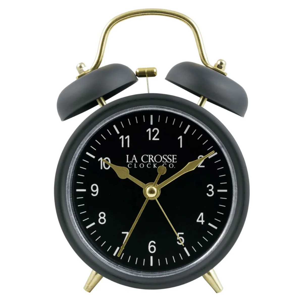 La Crosse 617-3314BG Metal Twin Bell Alarm Clock