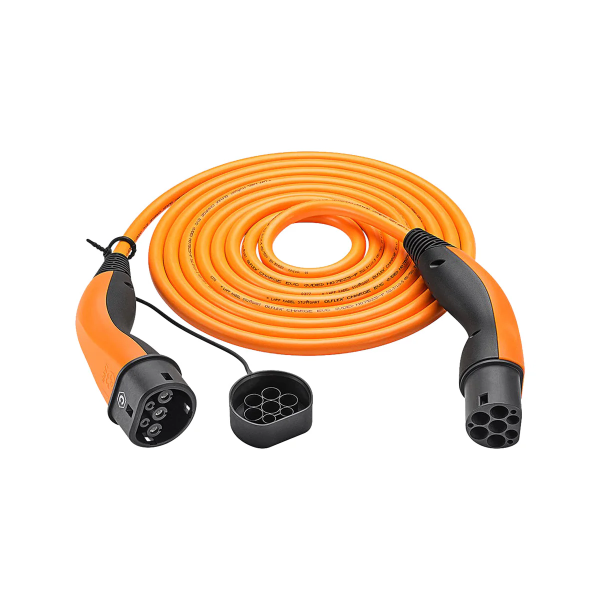 LAPP EV Helix Charge Cable Type 2 (7.4kW-1P-32A) for Hybrid and Electric Cars 5m (Orange) - Image 3