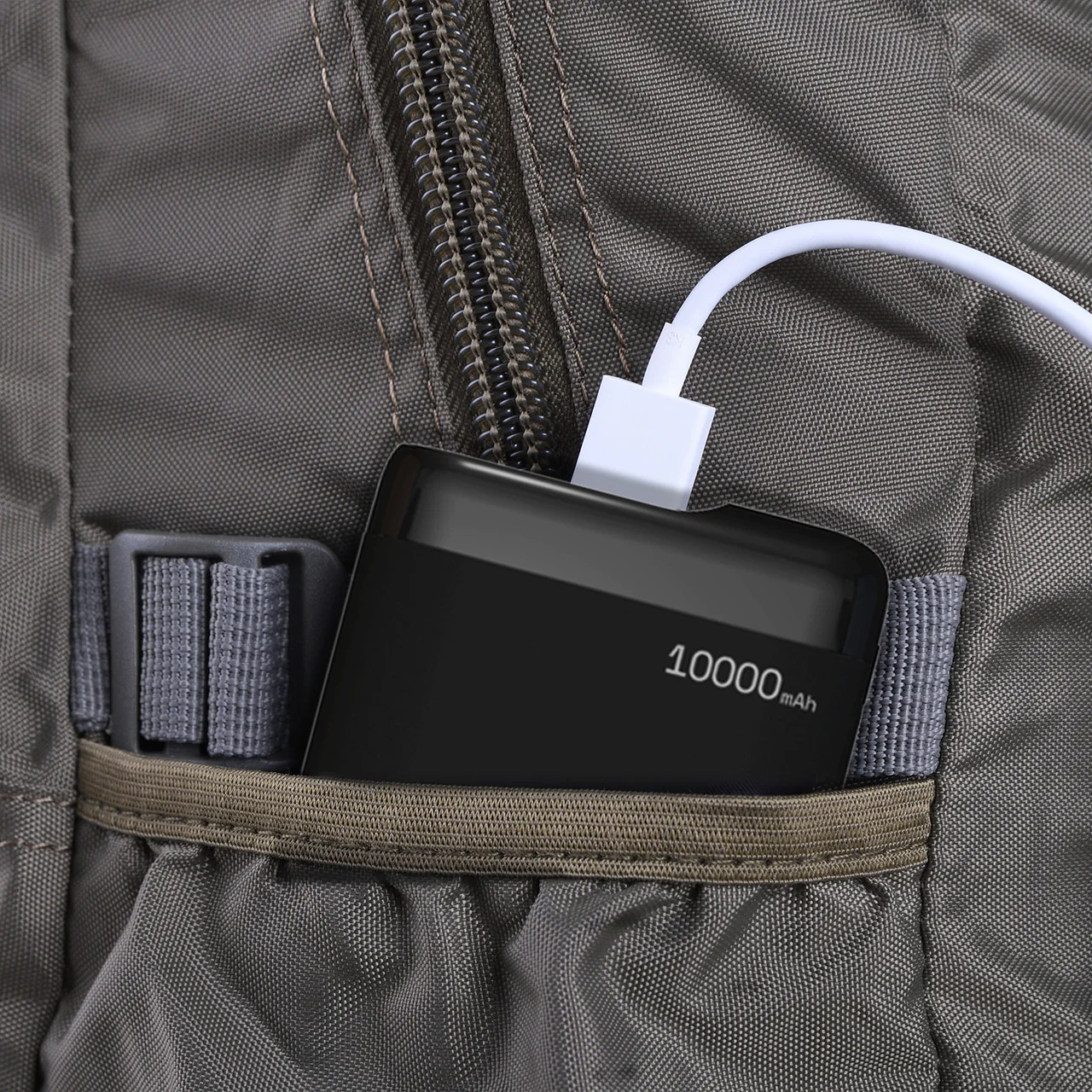 Laser 10000mAh Power Bank with LED Display (Black) - Image 2