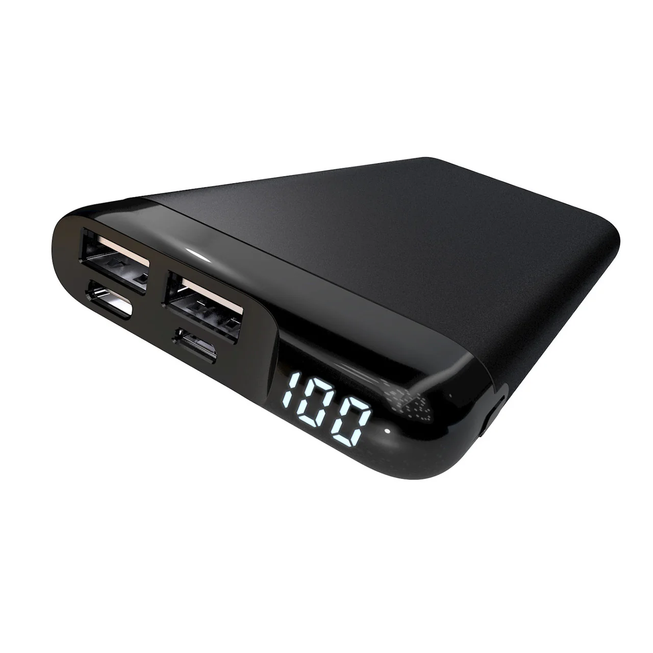 Laser 10000mAh Power Bank with LED Display (Black) - Image 9