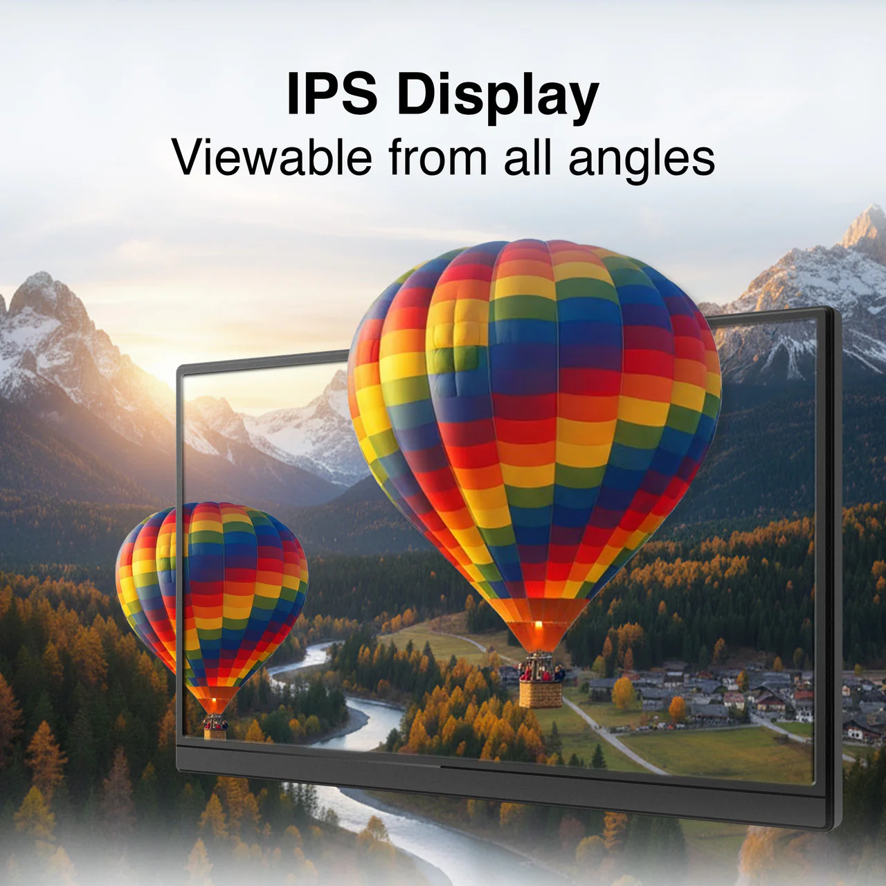 Laser 15.6 Inch Full HD Portable Monitor with USB-C and HDMI (Black) - Image 5