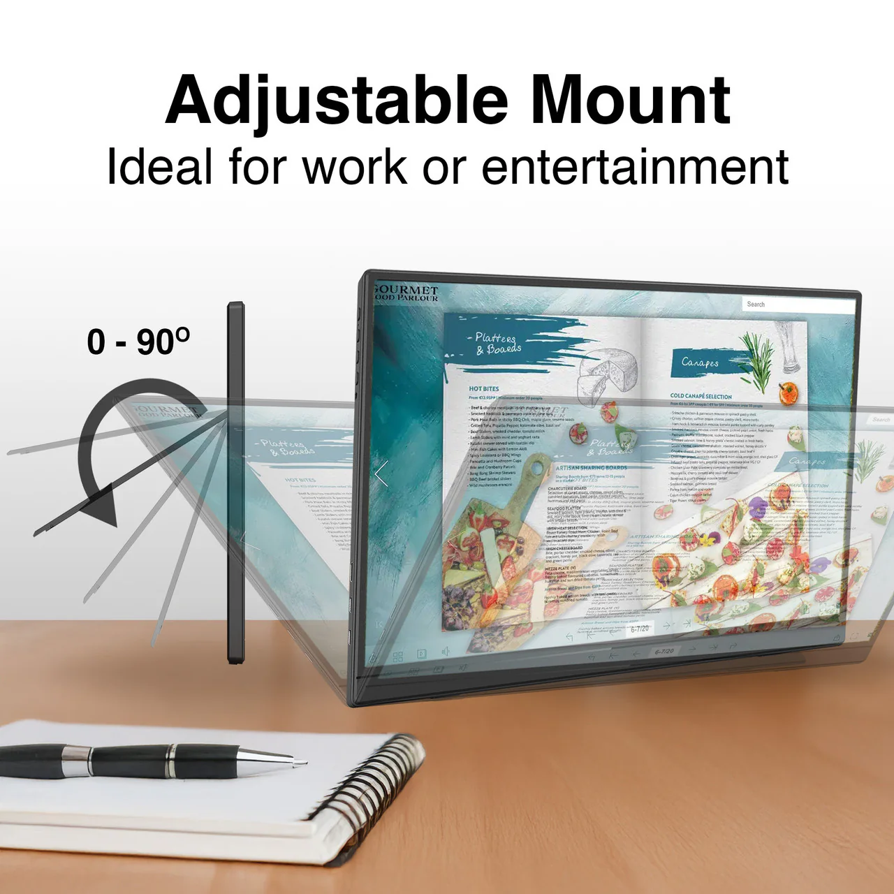 Laser 15.6 Inch Full HD Portable Monitor with USB-C and HDMI (Black) - Image 7