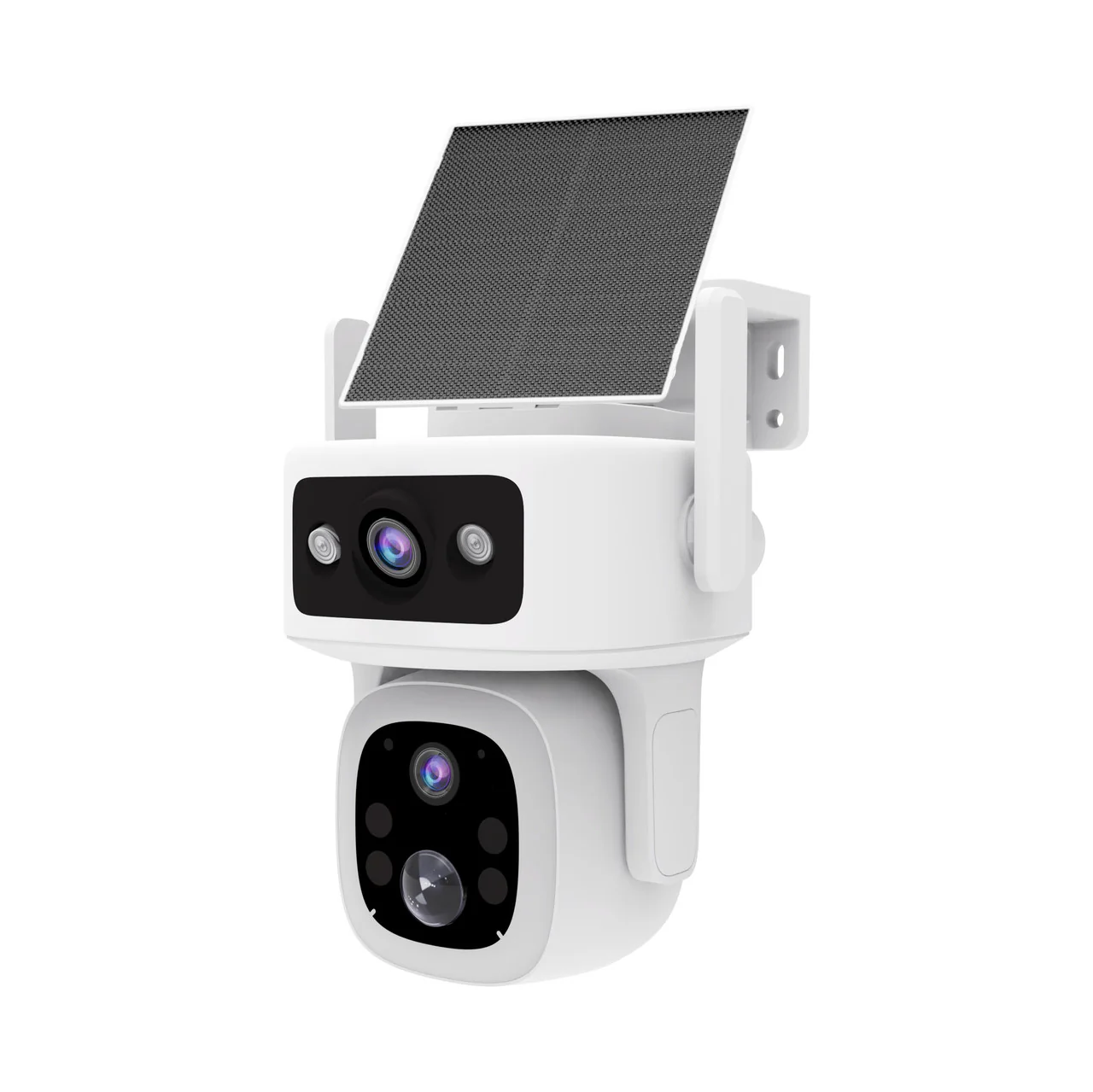 Laser 4G Outdoor Security Camera with Solar Panel (White)