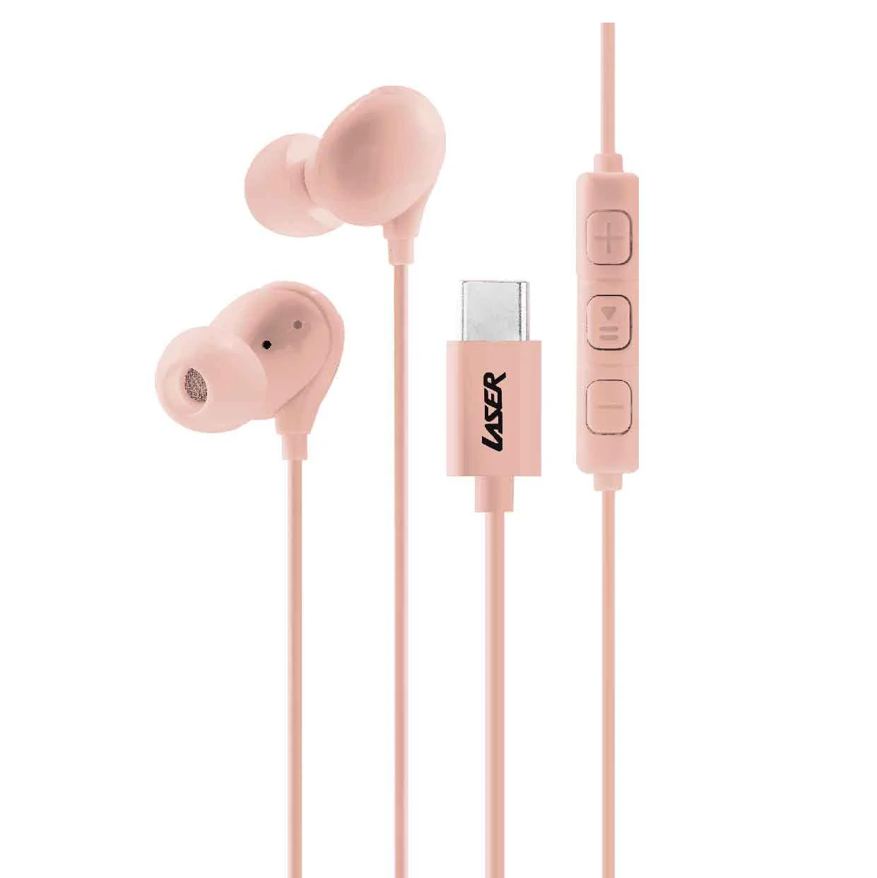 Laser Wired In-Ear Earphones with In-Line Controls (Rose)