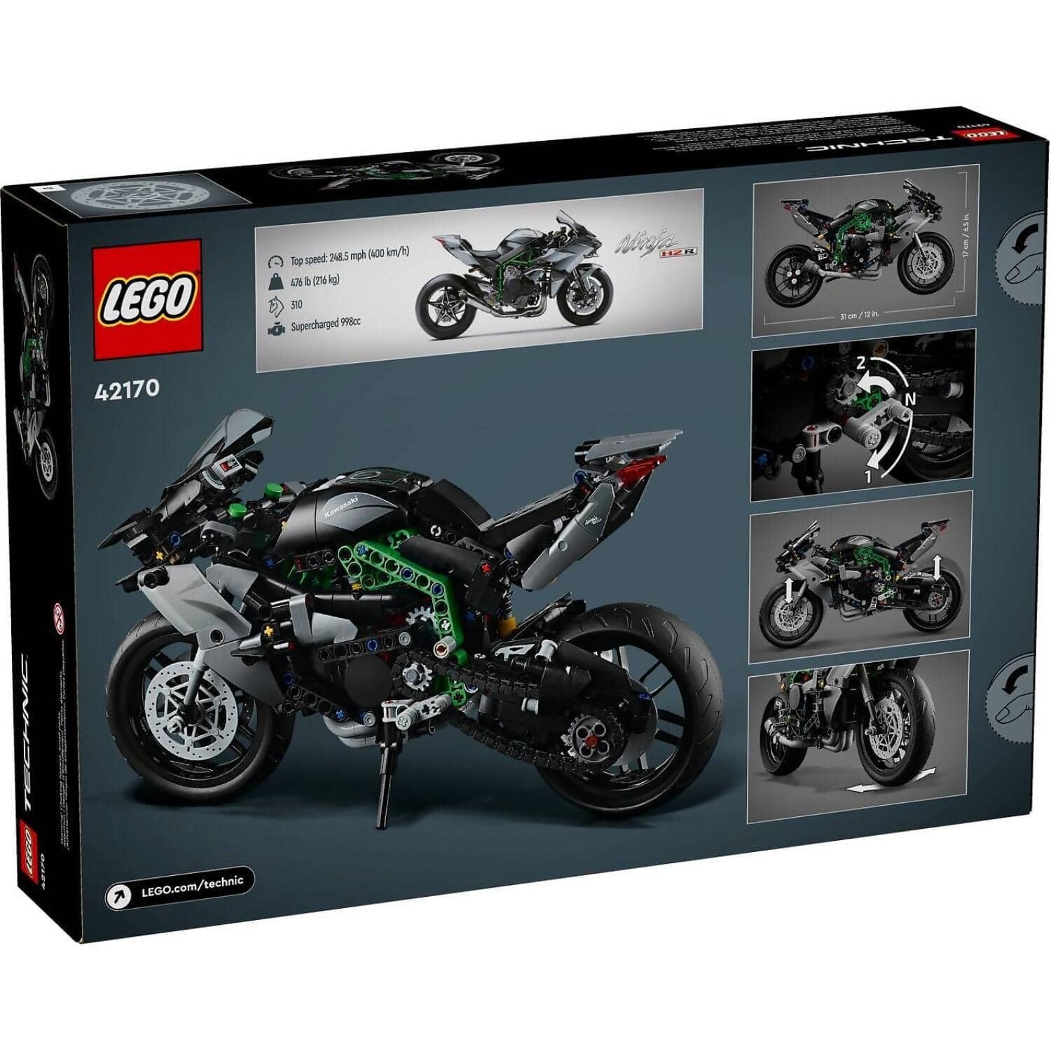 LEGO 42170 Kawasaki Ninja H2R Motorcycle - Technic - Image 5