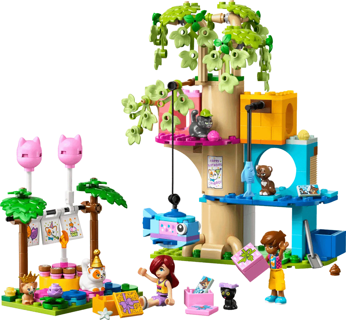 LEGO 42666 Cat Birthday Party & Tree House - Friends - Image 2
