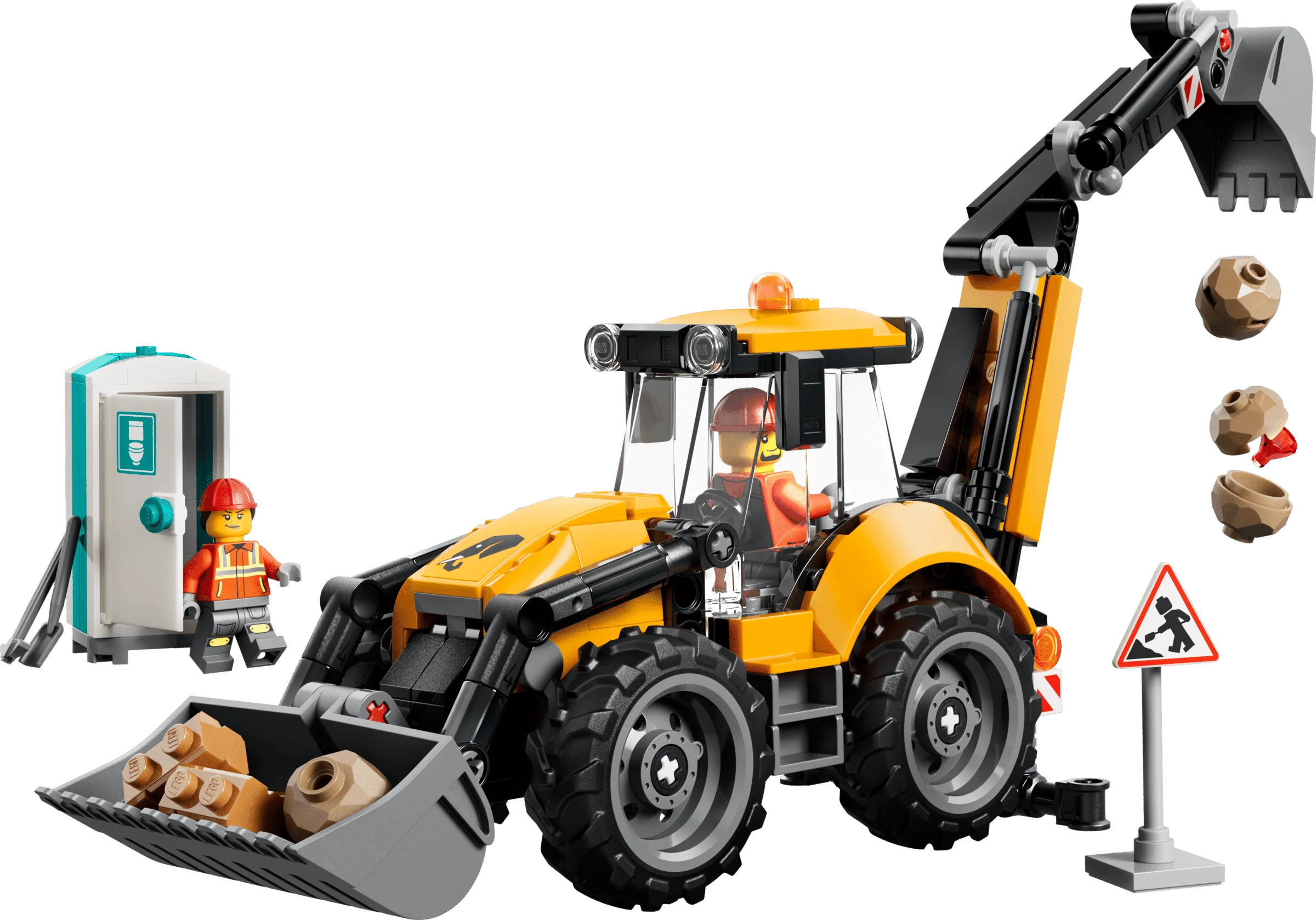 LEGO 60480 Yellow Backhoe Loader - City - Image 2