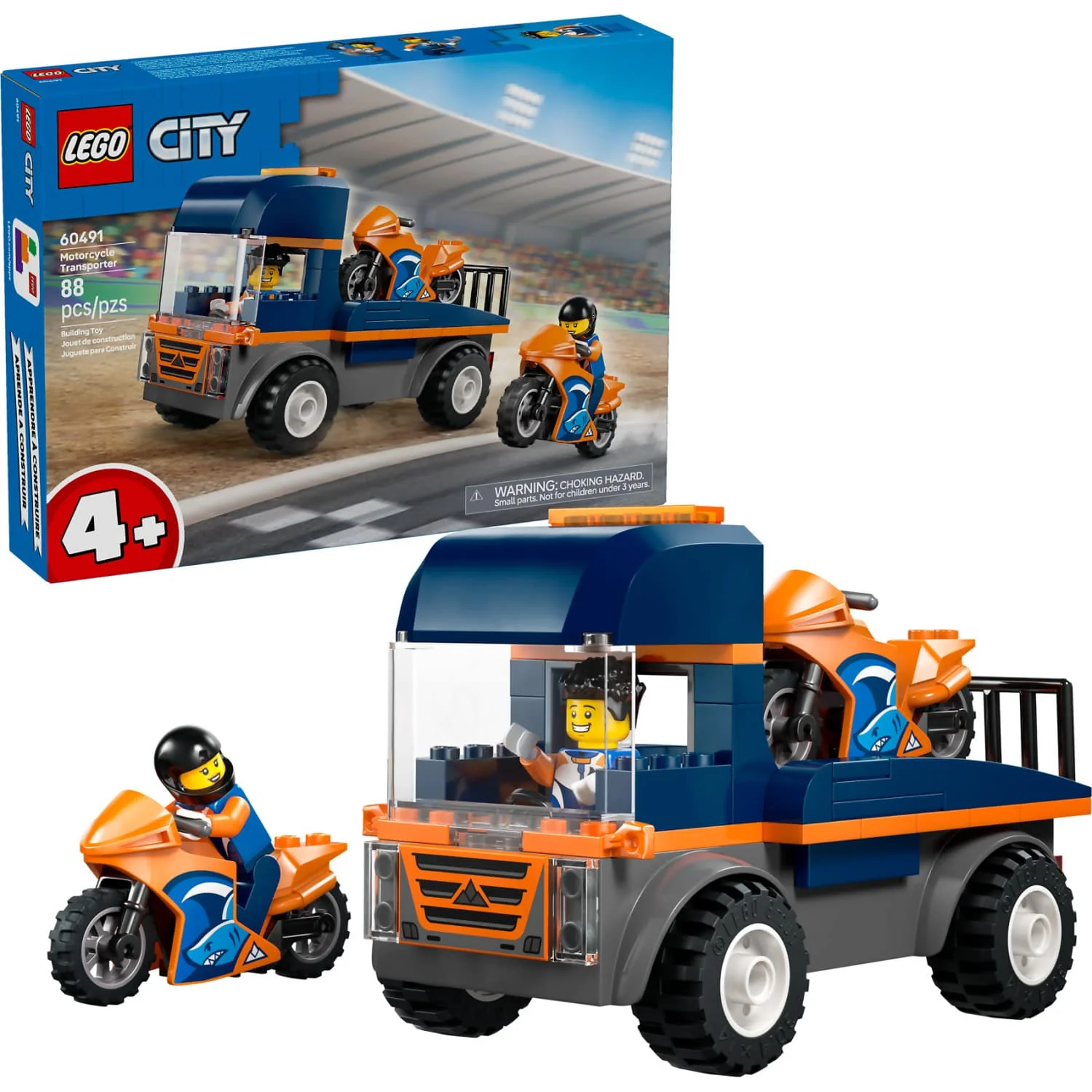 LEGO 60491 Motorcycle Transporter - City